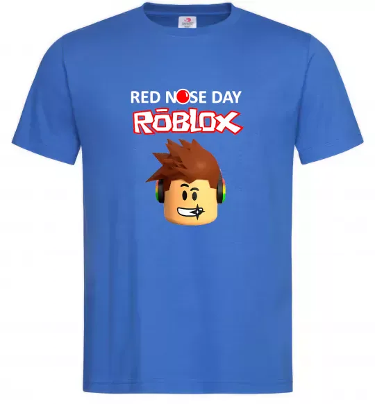Чоловіча футболка Red nose day Roblox Яскраво-синій фото