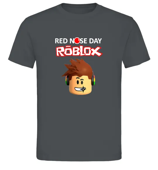 Чоловіча футболка Red nose day Roblox Графіт фото