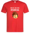 Чоловіча футболка Red nose day Roblox Червоний фото