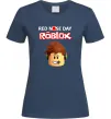 Женская футболка Red nose day Roblox Темно-синий фото