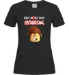 Женская футболка Red nose day Roblox Черный фото