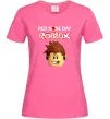Женская футболка Red nose day Roblox Ярко-розовый фото