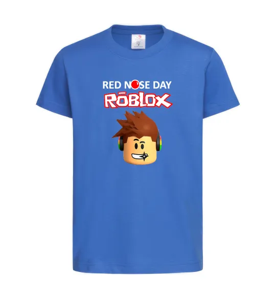 Дитяча футболка Red nose day Roblox Яскраво-синій фото