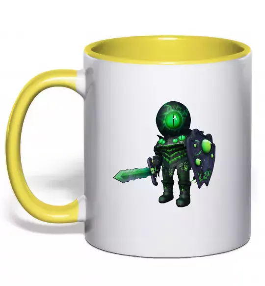 Чашка с цветной ручкой Overseer Солнечно желтый фото