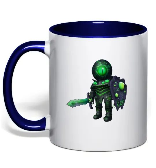 Чашка с цветной ручкой Overseer Глубокий темно-синий фото