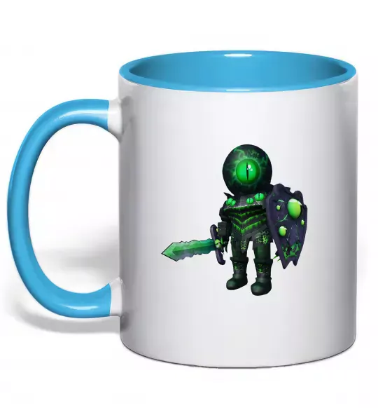 Чашка с цветной ручкой Overseer Голубой фото