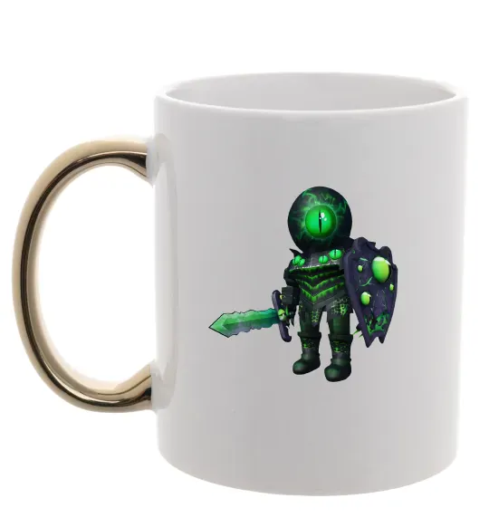 Чашка с цветной ручкой Overseer Золото фото