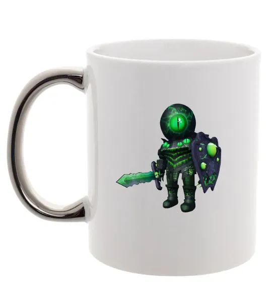 Чашка с цветной ручкой Overseer Серебро фото