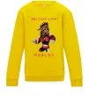 Детский Свитшот Not just a girl Солнечно желтый фото