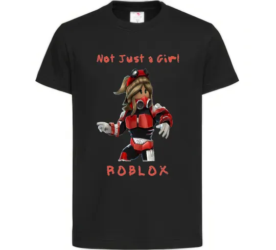 Детская футболка Not just a girl Черный фото