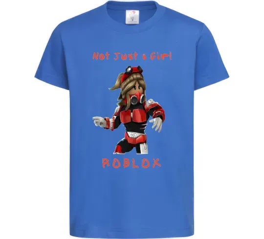 Детская футболка Not just a girl Ярко-синий фото