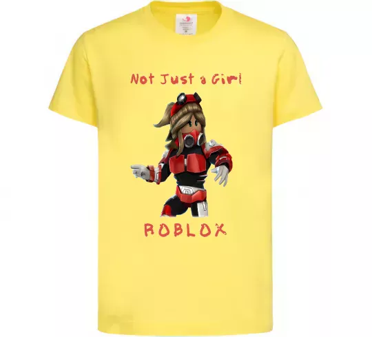 Детская футболка Not just a girl Лимонный фото
