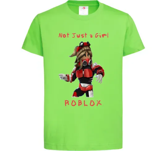 Детская футболка Not just a girl Лаймовый фото