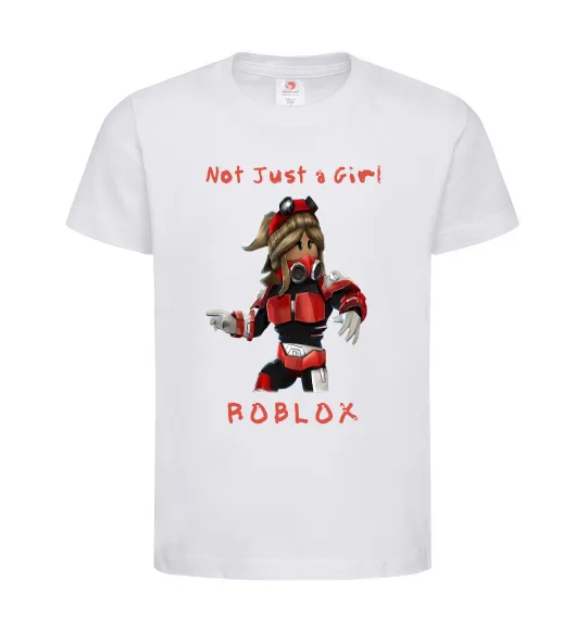 Дитяча футболка Not just a girl Білий фото