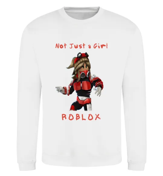 Світшот Not just a girl Білий фото