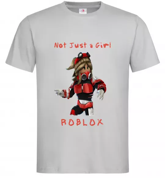 Мужская футболка Not just a girl Серый фото