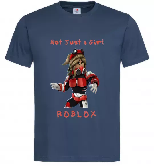 Мужская футболка Not just a girl Темно-синий фото