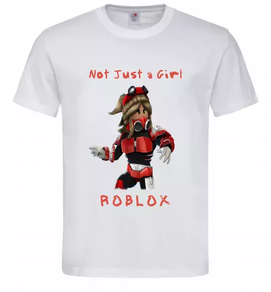 Мужская футболка Not just a girl Белый фото