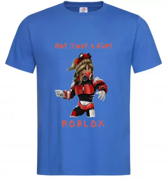 Мужская футболка Not just a girl Ярко-синий фото