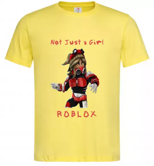 Мужская футболка Not just a girl Лимонный фото