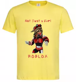Мужская футболка Not just a girl Лимонный фото