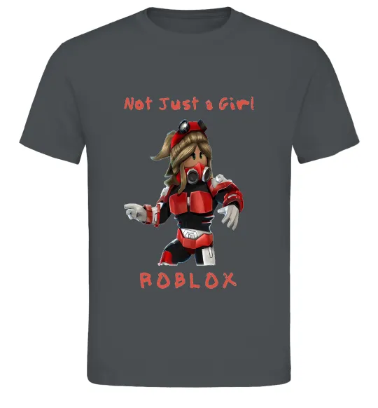 Мужская футболка Not just a girl Графит фото