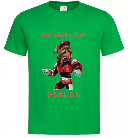 Мужская футболка Not just a girl Зеленый фото