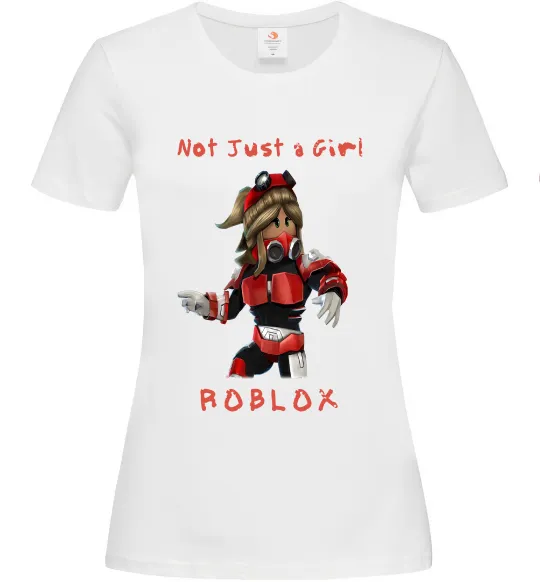 Жіноча футболка Not just a girl Білий фото