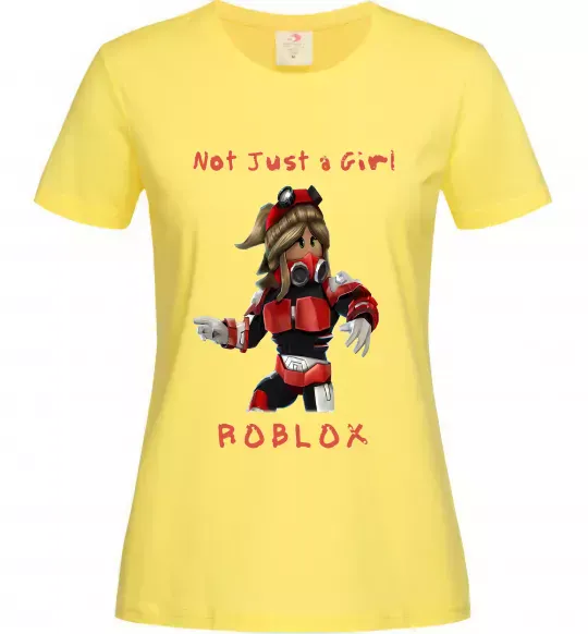 Жіноча футболка Not just a girl Лимонний фото