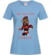 Жіноча футболка Not just a girl Блакитний фото