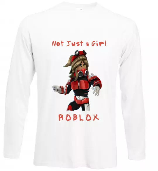 Лонгслів Not just a girl Білий фото