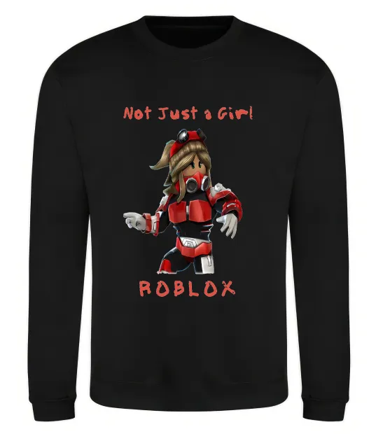 Світшот Not just a girl Чорний фото