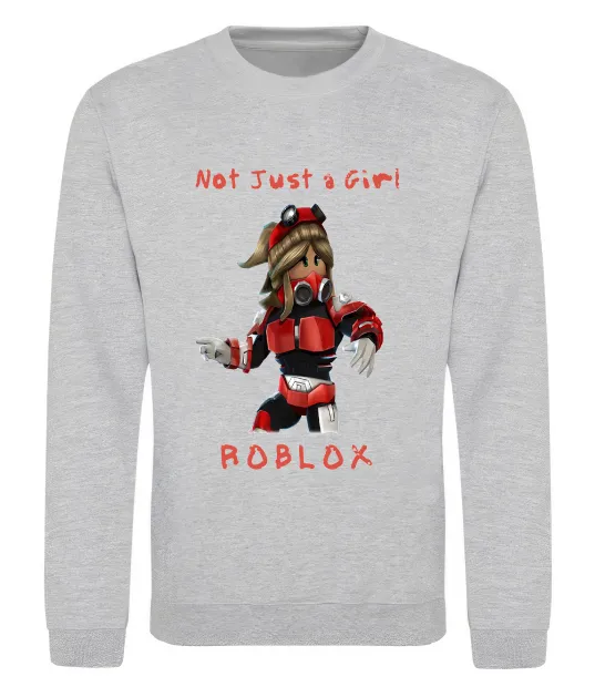 Світшот Not just a girl Сірий меланж фото
