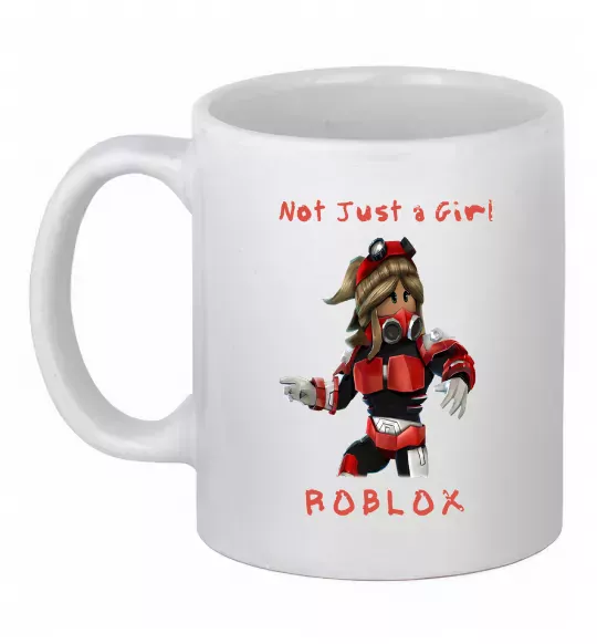 Чашка керамічна Not just a girl Білий фото