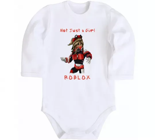 Дитячий бодік Not just a girl Білий фото