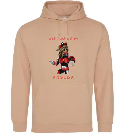 Мужская толстовка (худи) Not just a girl Песочный фото