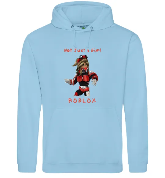 Чоловіча толстовка (худі) Not just a girl Блакитний фото