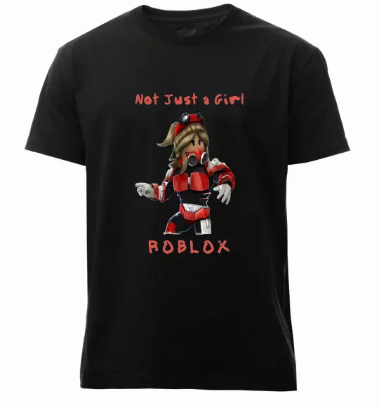 Мужская премиум футболка Not just a girl Черный фото