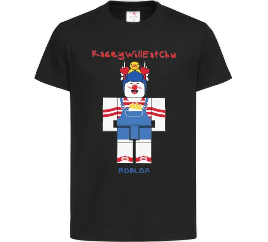 Дитяча футболка KaceyWillEatChu Чорний фото