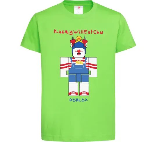 Дитяча футболка KaceyWillEatChu Лаймовий фото