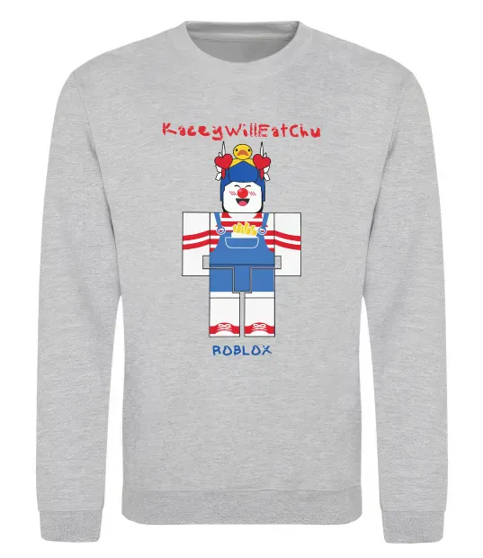 Світшот KaceyWillEatChu Сірий меланж фото