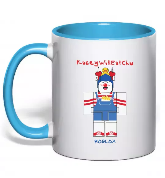 Чашка с цветной ручкой KaceyWillEatChu Голубой фото