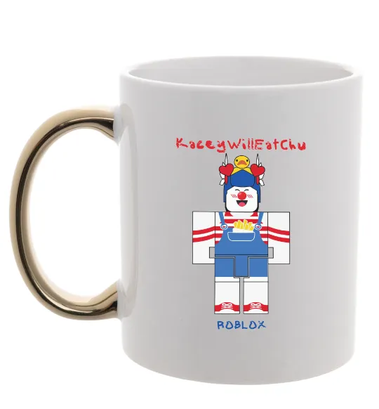 Чашка с цветной ручкой KaceyWillEatChu Золото фото