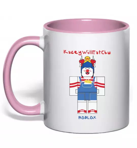 Чашка с цветной ручкой KaceyWillEatChu Нежно розовый фото