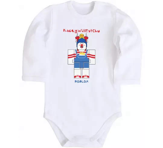 Детский боди KaceyWillEatChu Белый фото