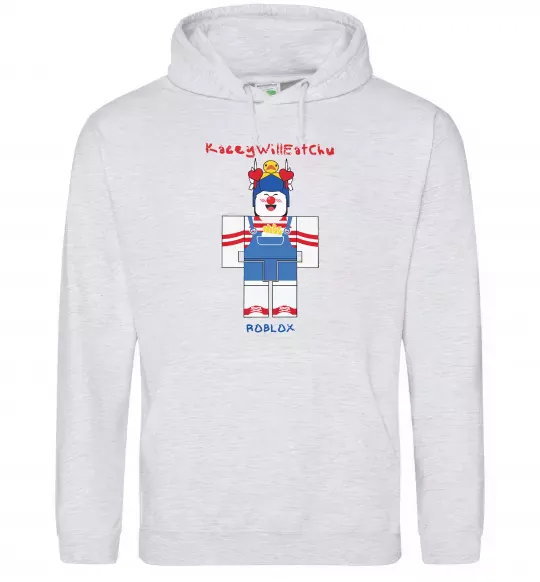 Мужская толстовка (худи) KaceyWillEatChu Серый меланж фото