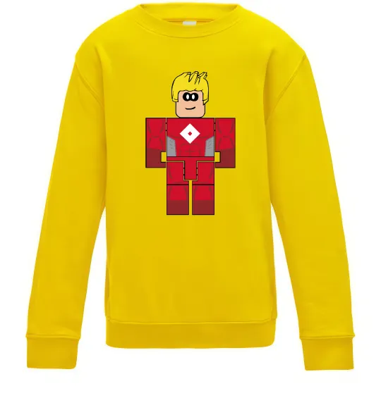 Детский Свитшот Captain Roblox Солнечно желтый фото