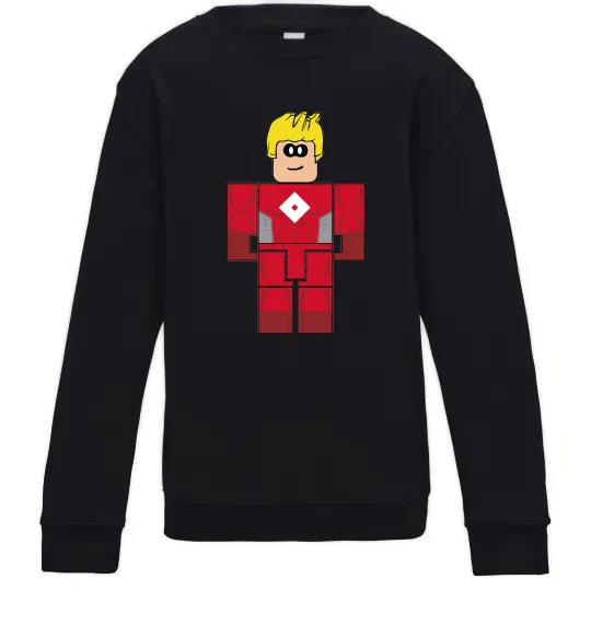 Детский Свитшот Captain Roblox Черный фото