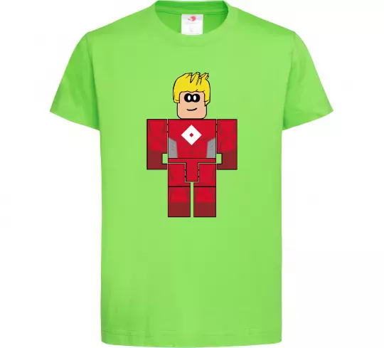 Дитяча футболка Captain Roblox Лаймовий фото