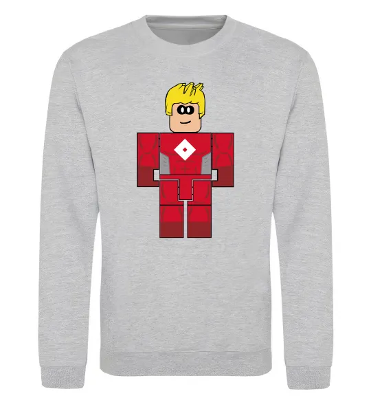 Свитшот Captain Roblox Серый меланж фото
